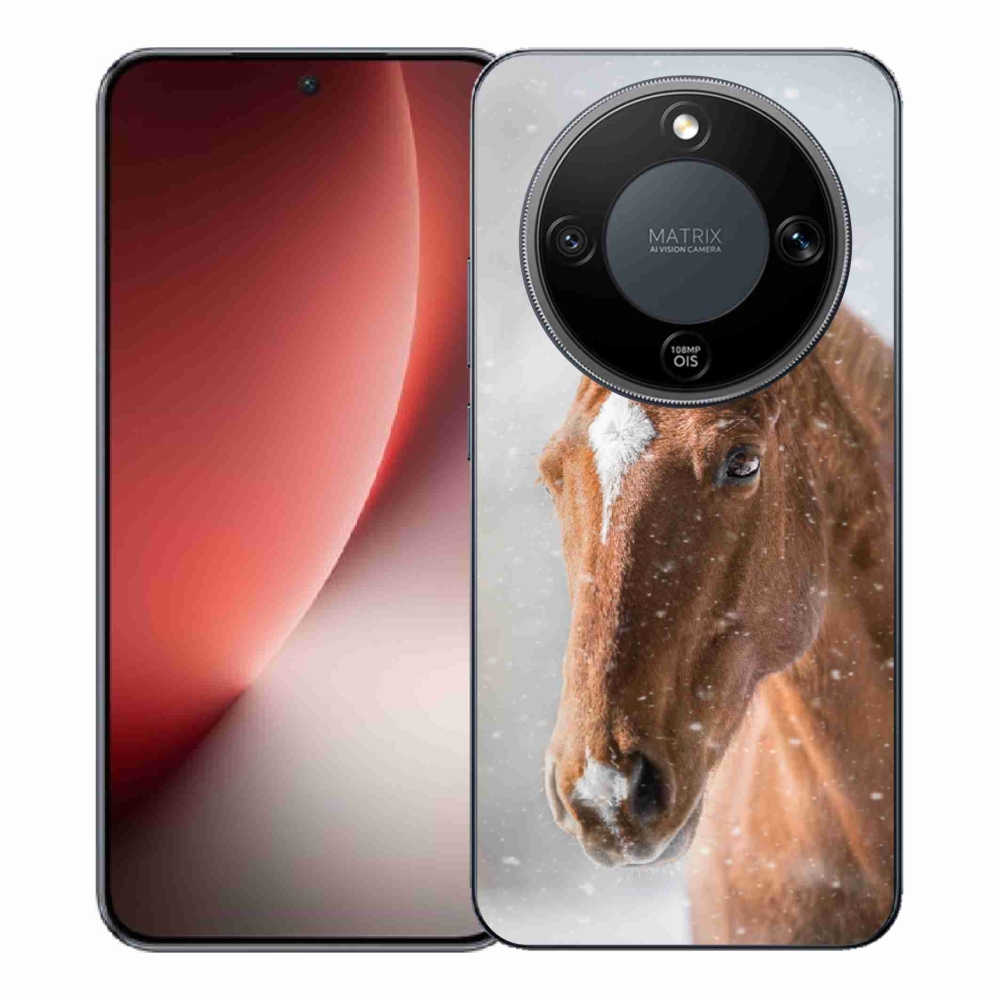 Zselés borítás mmCase a Honor Magic 8 Lite 5G számára - barna ló 2