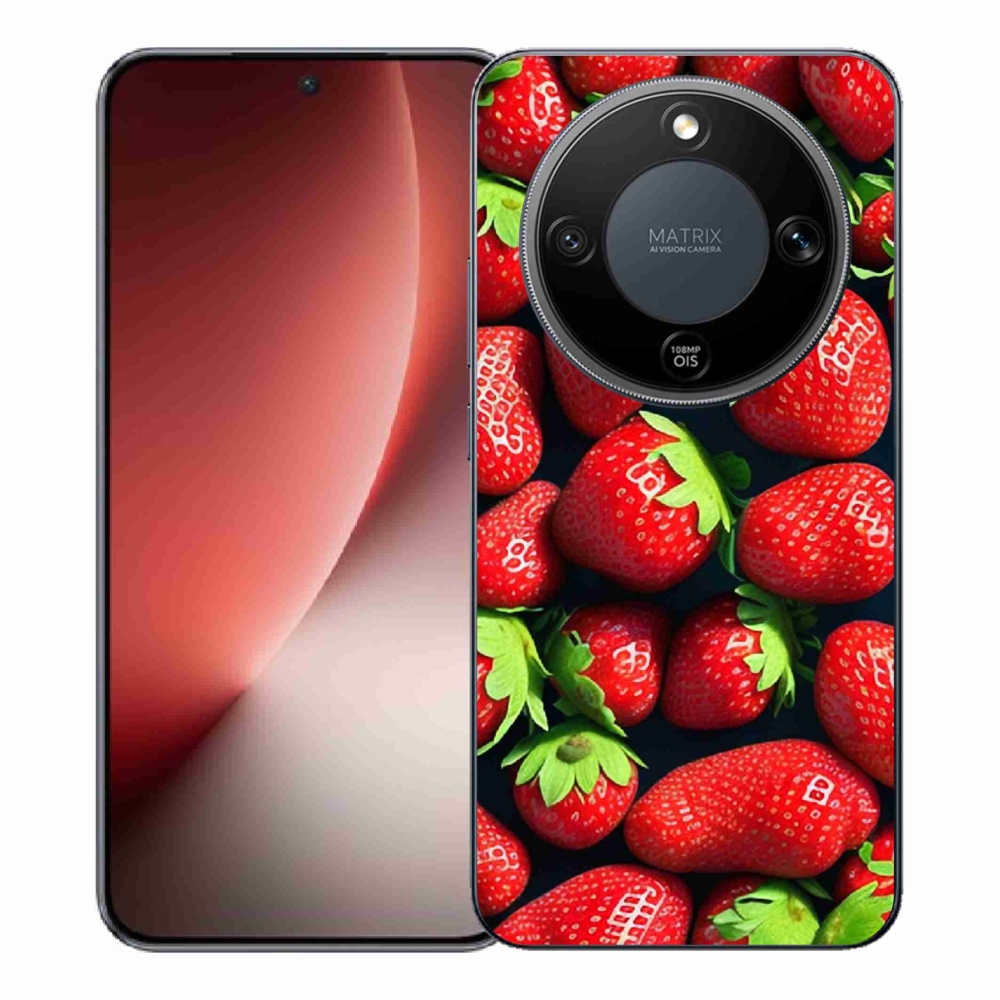 Zselés borítás mmCase a Honor Magic 8 Lite 5G számára - eper