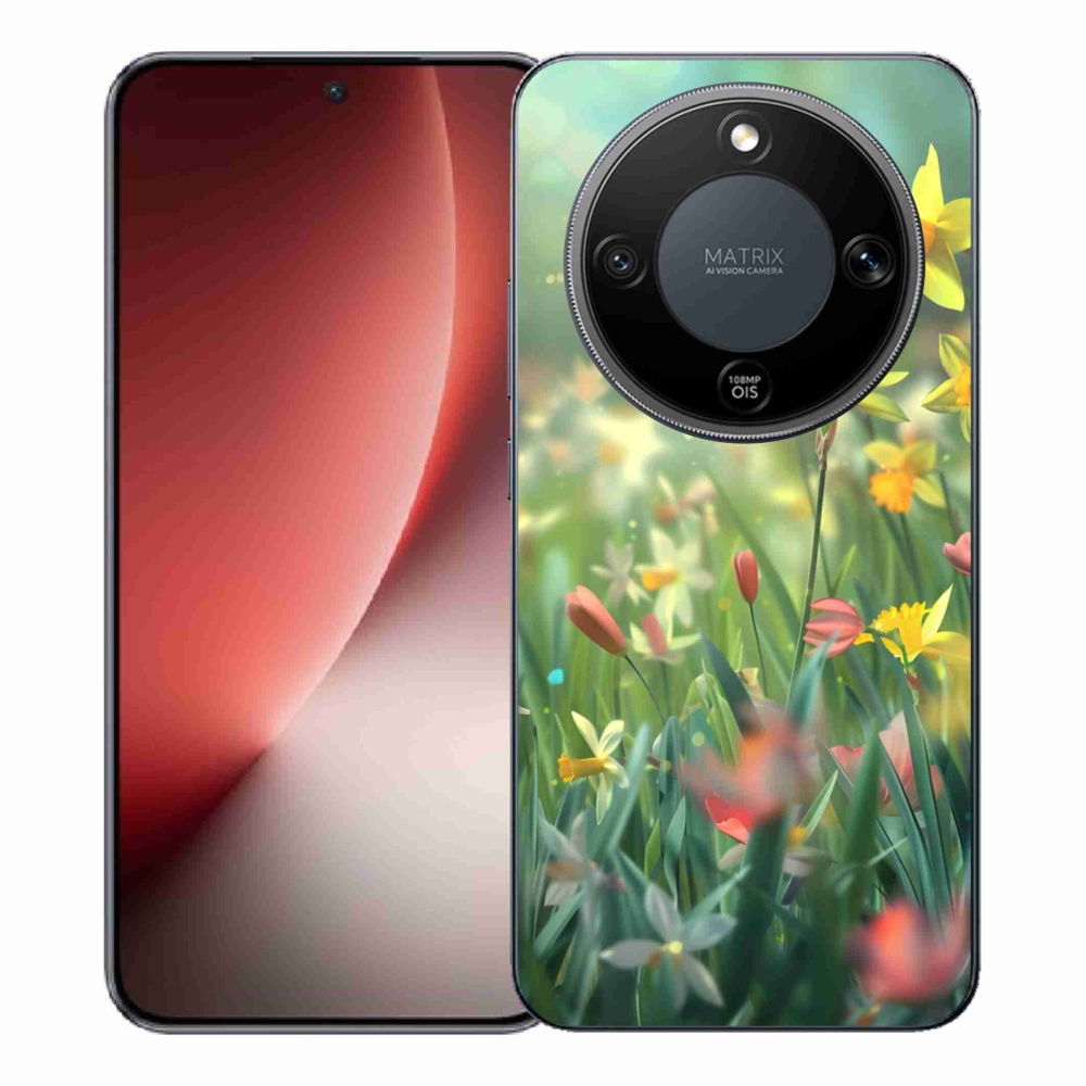 Gél borítás mmCase a Honor Magic 8 Lite 5G számára - tavaszi virágok