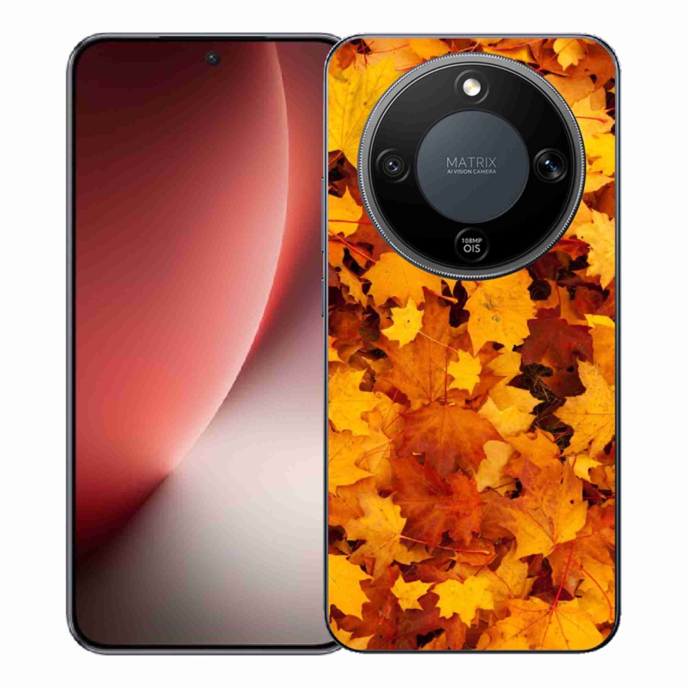 Gél borítás mmCase a Honor Magic 8 Lite 5G számára - juharlevelek