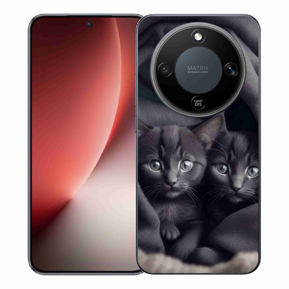 Zselés borítás mmCase a Honor Magic 8 Lite 5G számára - cat duo