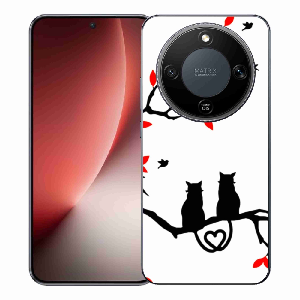 Gél borítás mmCase a Honor Magic 8 Lite 5G számára - macska szeretet