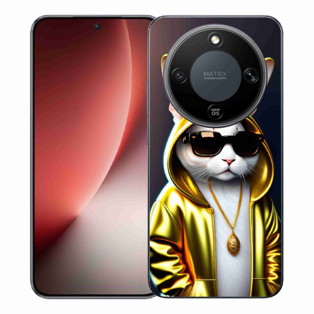 Zselés borítás mmCase a Honor Magic 8 Lite 5G számára - cat boss