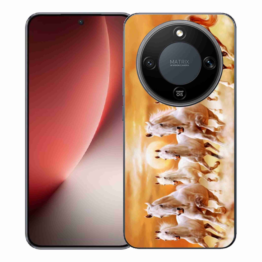 Zselés borítás mmCase a Honor Magic 8 Lite 5G számára - lovak 2