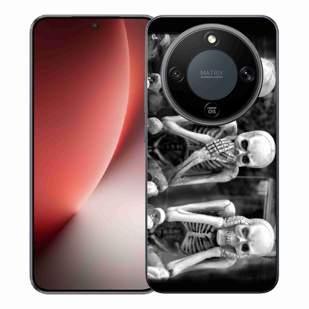 Gél borítás mmCase a Honor Magic 8 Lite 5G számára - csontvázak