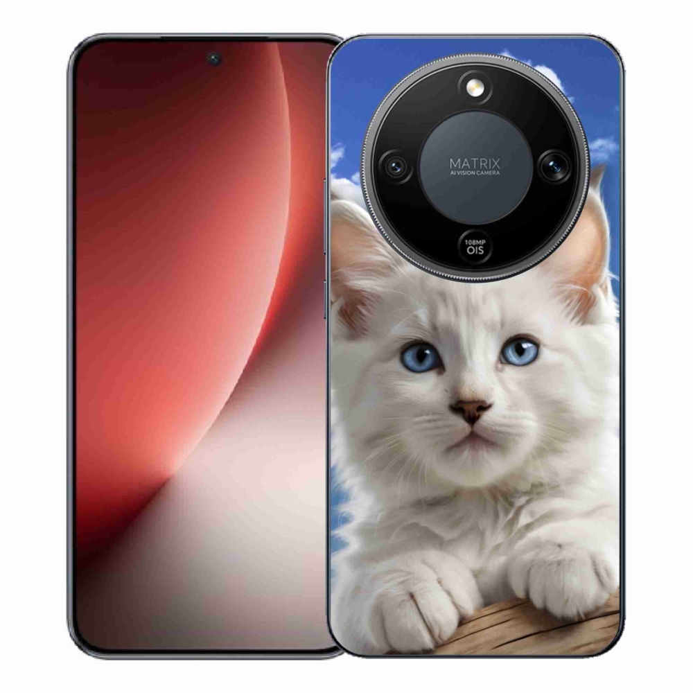 mmCase gél tok az Honor Magic 8 Lite 5G-hez – cica és felhők