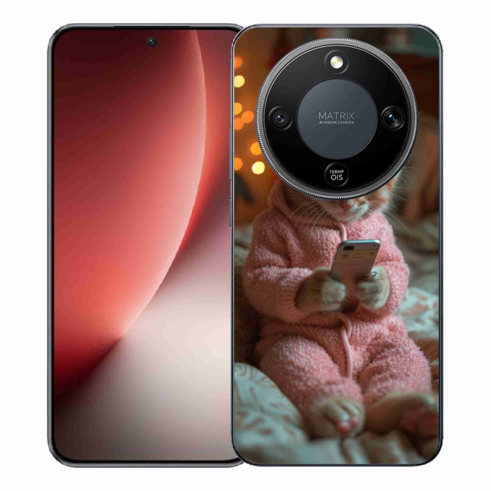 Zselés borítás mmCase a Honor Magic 8 Lite 5G számára - baba a mobillal