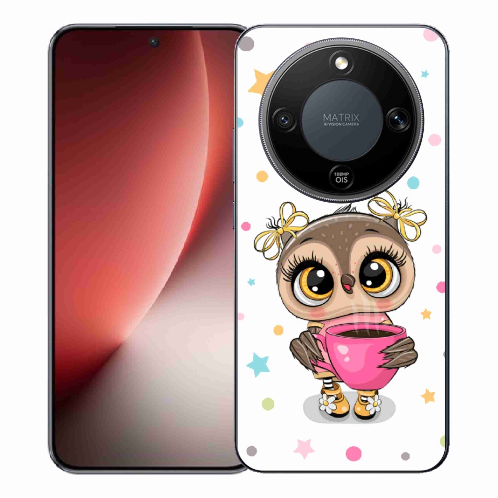 Gél borító mmCase a Honor Magic 8 Lite 5G számára - rajzfilm bagoly