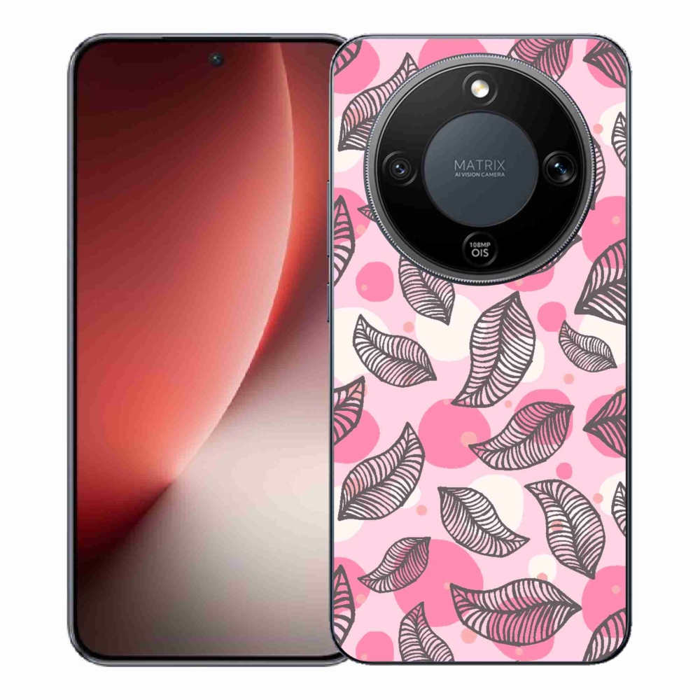 Zselés borítás mmCase a Honor Magic 8 Lite 5G számára - rajzfilmes hulló levelek