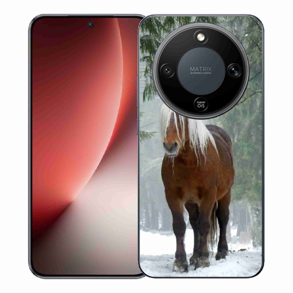 Zselés borítás mmCase a Honor Magic 8 Lite 5G számára - ló az erdőben