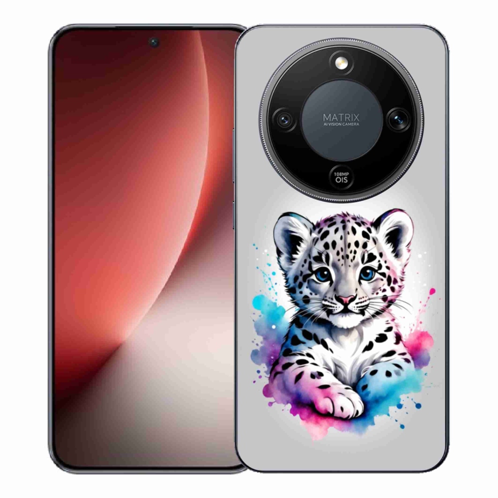 Zselés borítás mmCase a Honor Magic 8 Lite 5G számára - leopárd kölyök