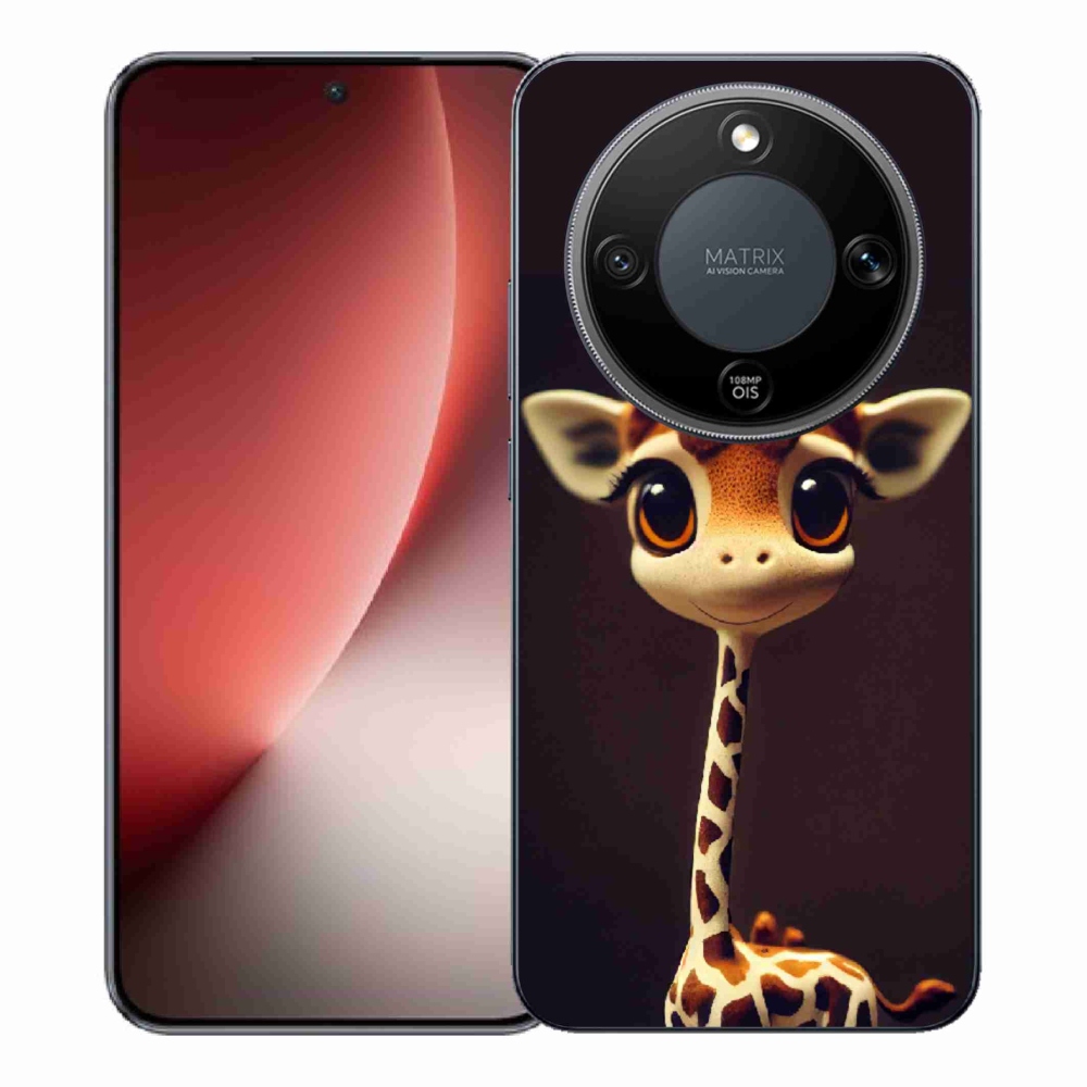 Zselés borítás mmCase a Honor Magic 8 Lite 5G számára - kis zsiráf