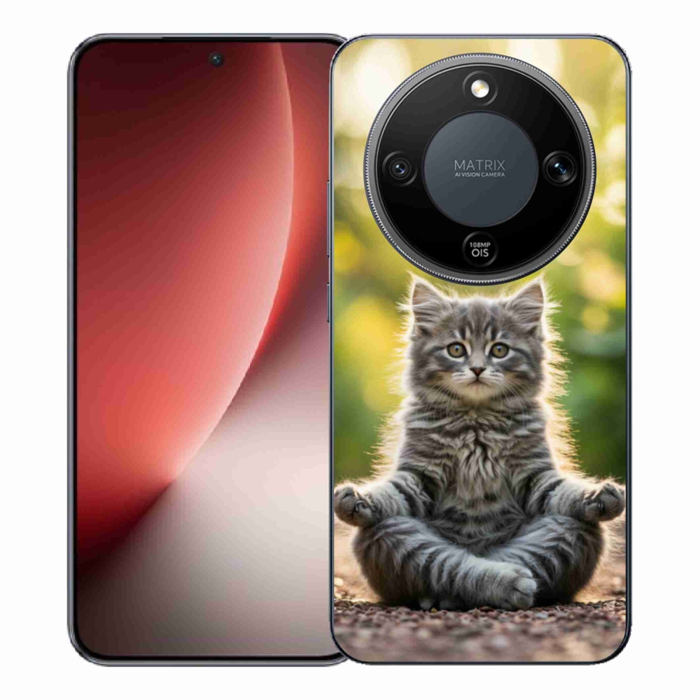 Gél borító mmCase a Honor Magic 8 Lite 5G számára - meditáló cica