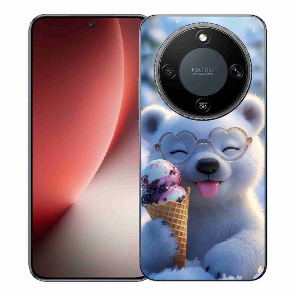 mmCase géltok az Honor Magic 8 Lite 5G-hez – jégkrémet evő mackó