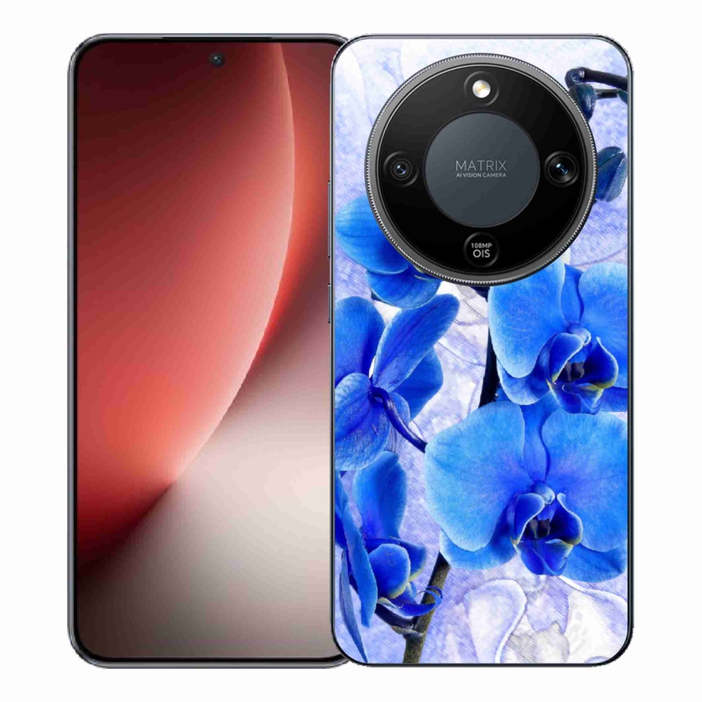 Zselés borítás mmCase a Honor Magic 8 Lite 5G számára - kék virágok