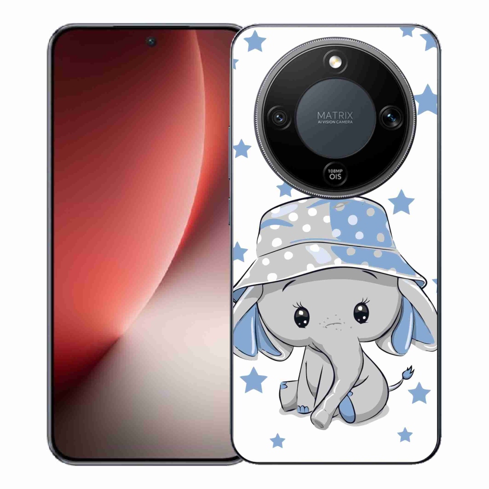 Zselés borítás mmCase a Honor Magic 8 Lite 5G készülékhez - kék elefánt