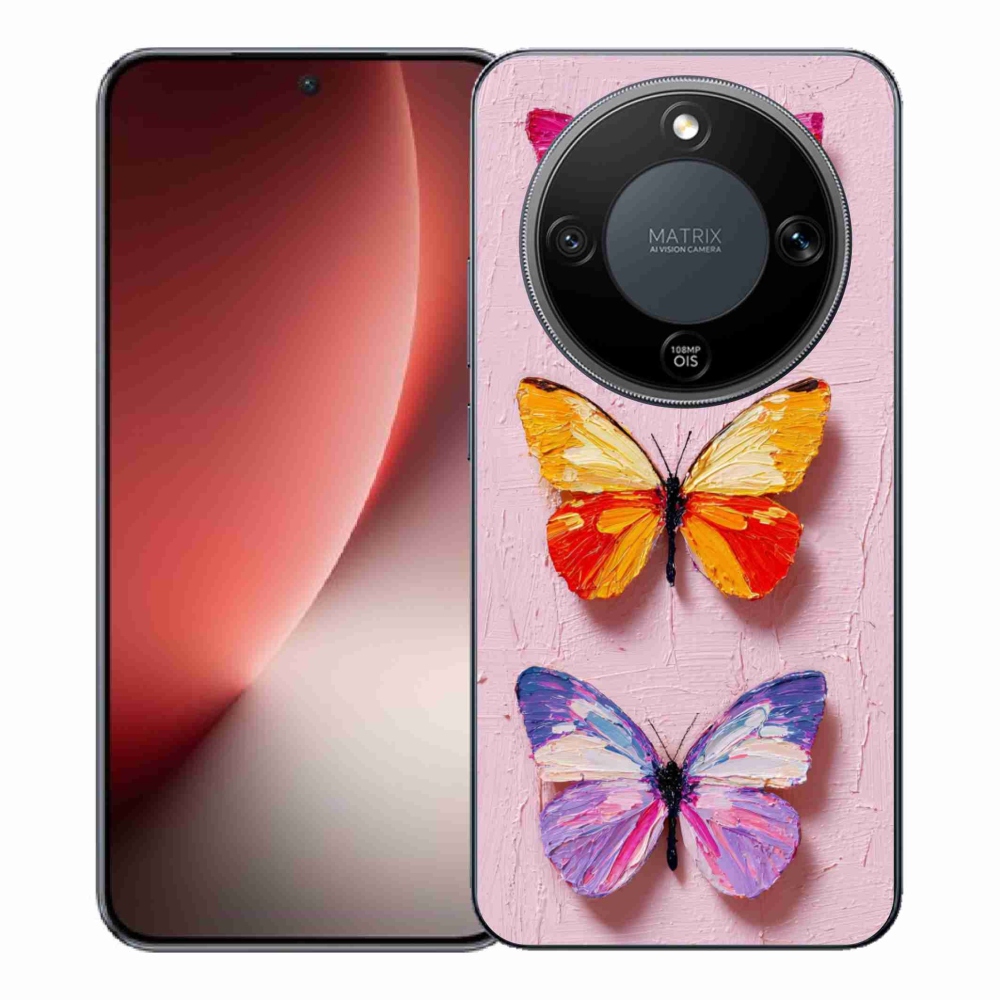 Gél borítás mmCase a Honor Magic 8 Lite 5G számára - pillangó szentháromság