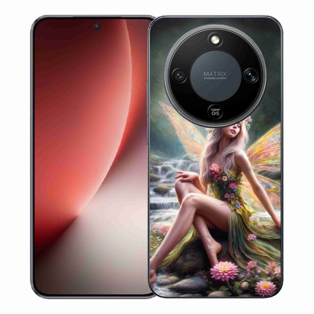 Gél borítás mmCase a Honor Magic 8 Lite 5G számára - pillangó nő 1