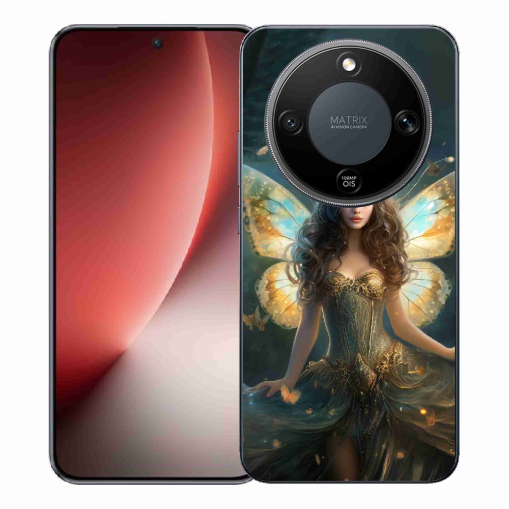 Gél borító mmCase a Honor Magic 8 Lite 5G számára - pillangó nő