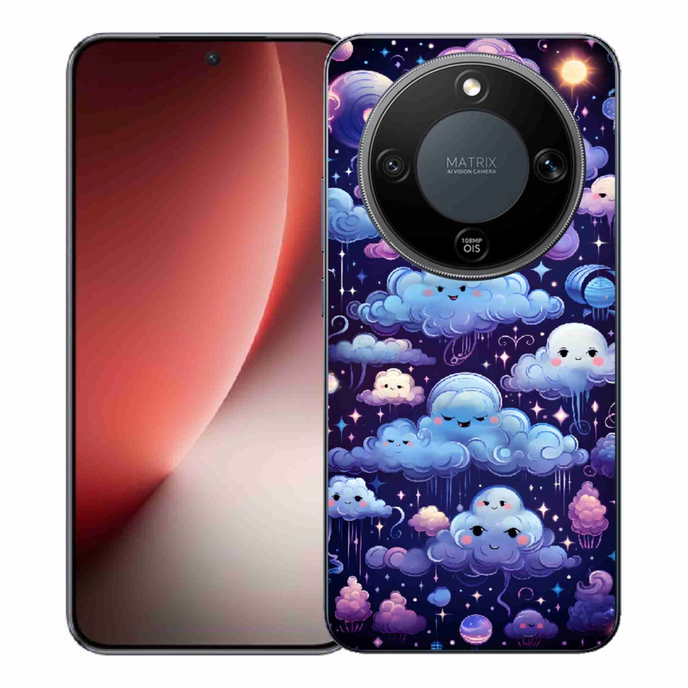 Zselés borítás mmCase a Honor Magic 8 Lite 5G számára - felhők