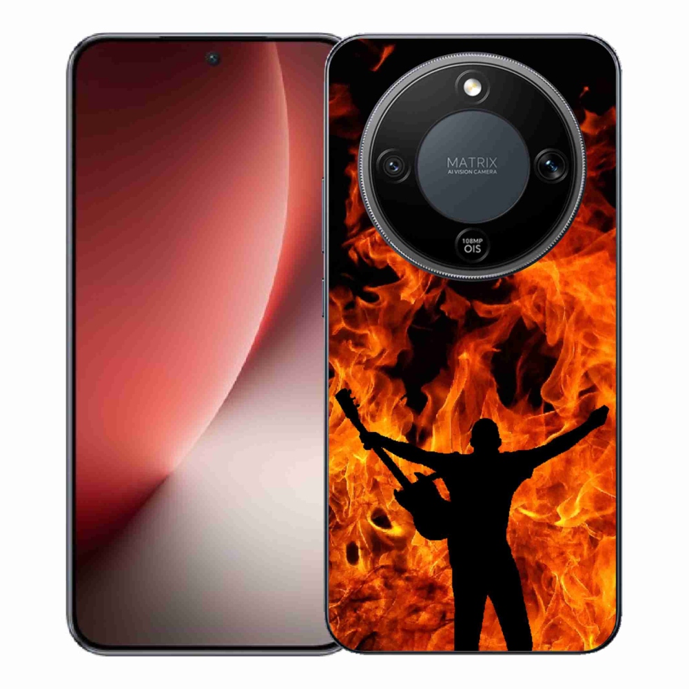 Gél borító mmCase a Honor Magic 8 Lite 5G számára - zenész és tűz
