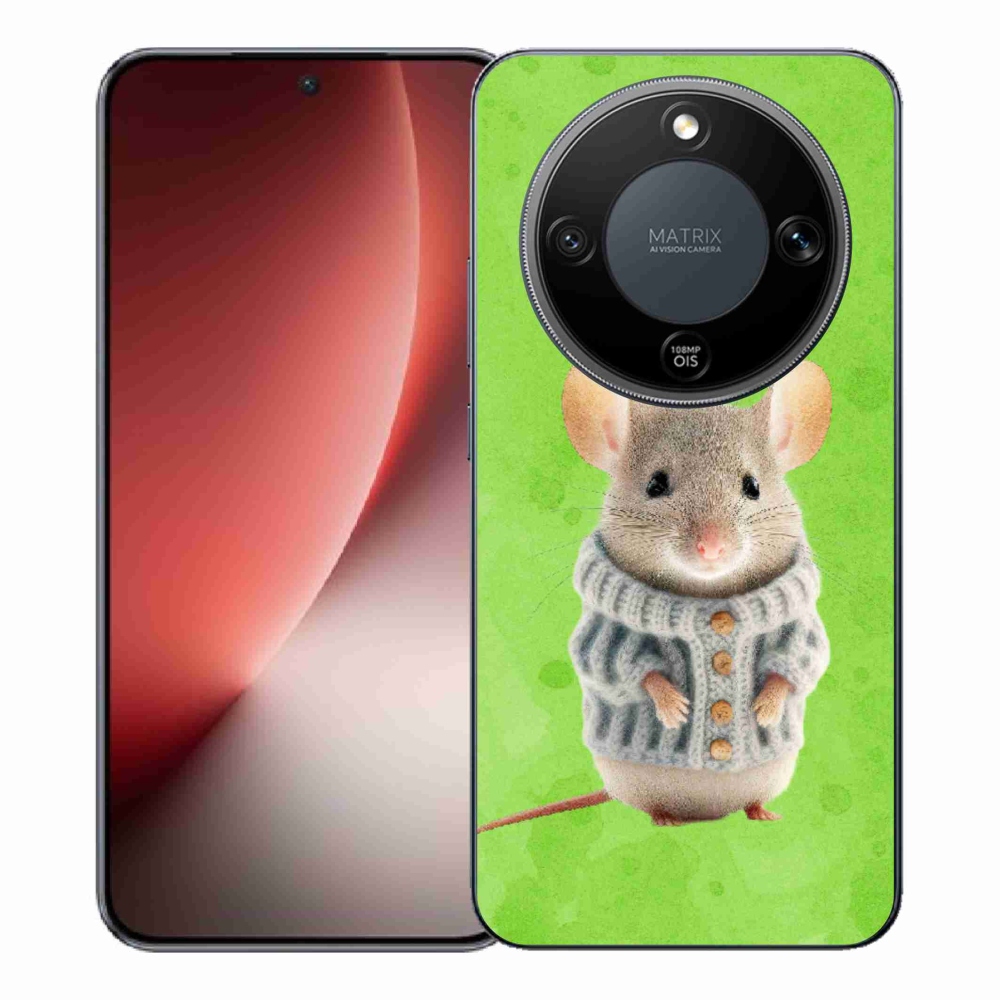 Zselés borítás mmCase a Honor Magic 8 Lite 5G számára - egér pulóverben