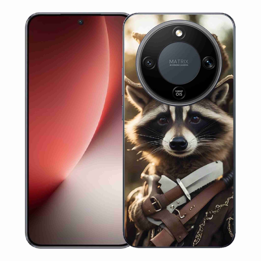 Zselés borítás mmCase a Honor Magic 8 Lite 5G számára - mosómedve egyenruhában