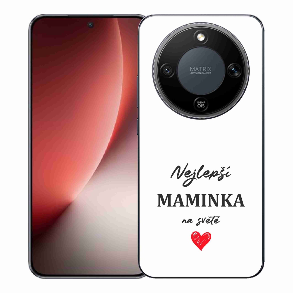 Gél borító mmCase a Honor Magic 8 Lite 5G számára - Best Mom 1 fehér háttér