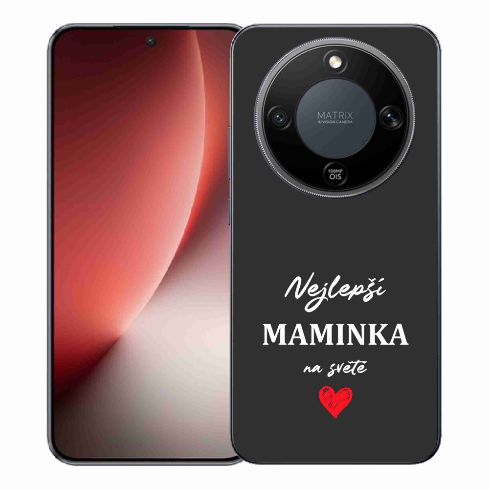 Gél borítás mmCase a Honor Magic 8 Lite 5G számára - Best Mom 1 fekete háttér