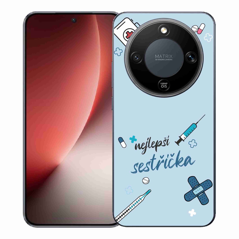 Gél borító mmCase a Honor Magic 8 Lite 5G-n - a legjobb kishúg kék háttere