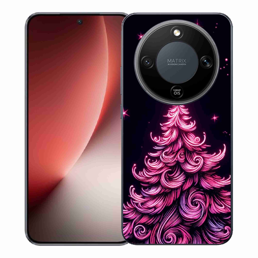 Gél borítás mmCase a Honor Magic 8 Lite 5G számára - neon karácsonyfa 2
