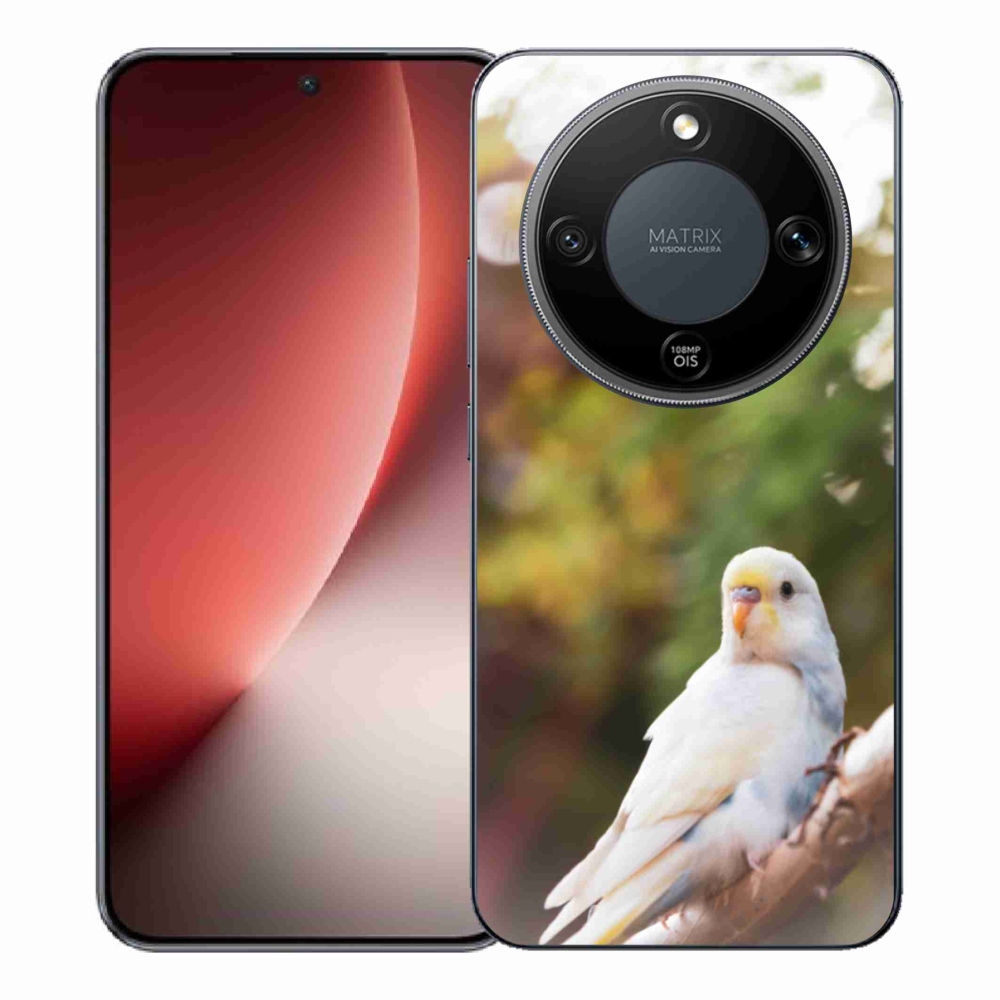 Zselés borítás mmCase Honor Magic 8 Lite 5G - papagáj andulka fehér