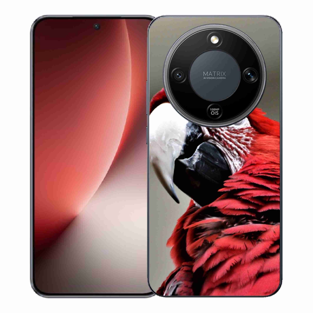 Zselés borítás mmCase a Honor Magic 8 Lite 5G készülékhez - papagáj ara piros