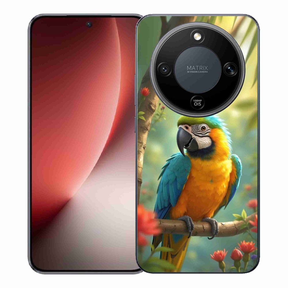mmCase géltok az Honor Magic 8 Lite 5G-hez – kék-sárga ara papagáj