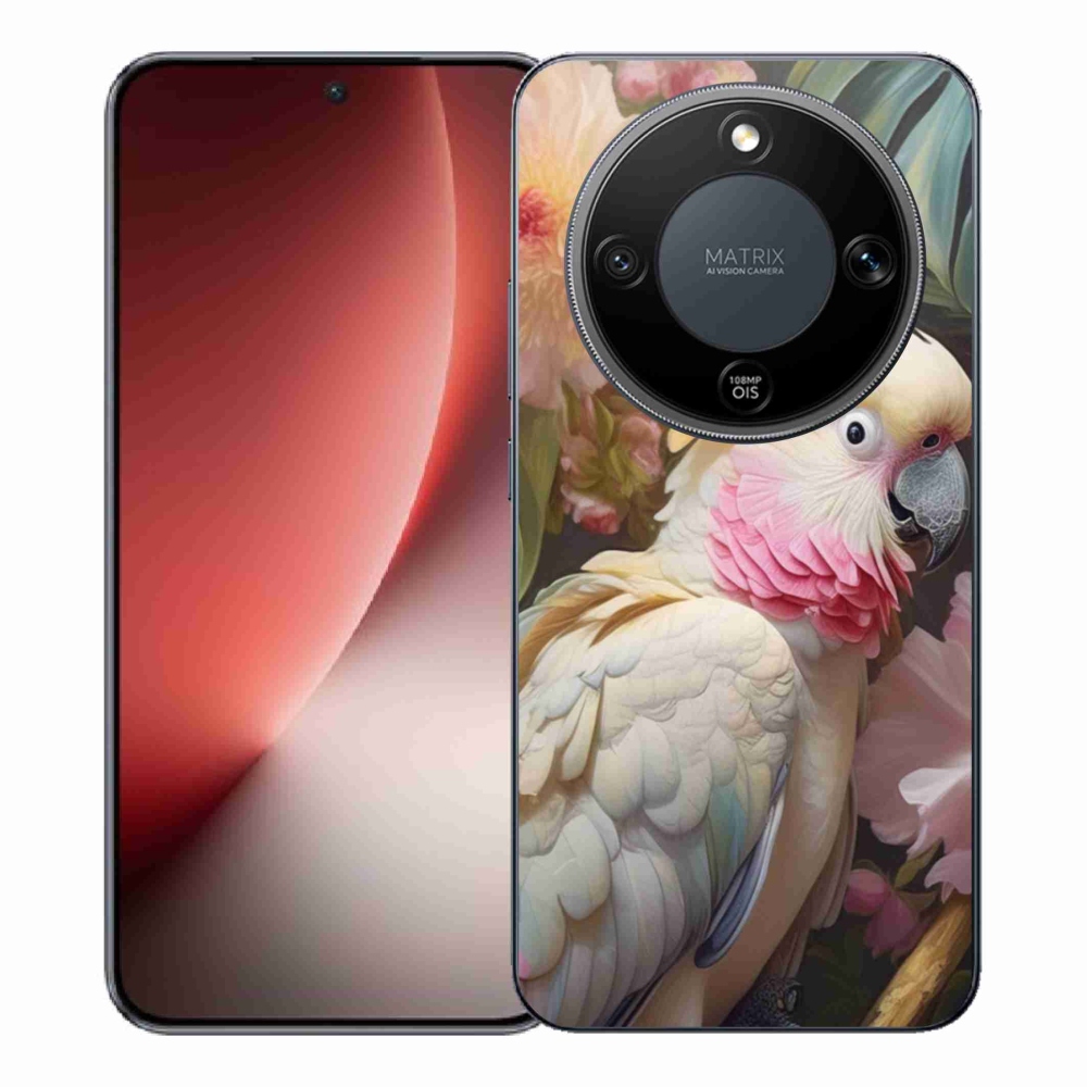 Gél borítás mmCase a Honor Magic 8 Lite 5G készülékhez - papagáj kakadu rózsaszín 2