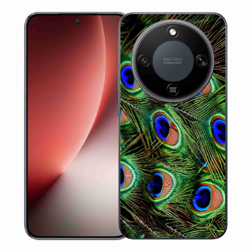 Zselés borítás mmCase a Honor Magic 8 Lite 5G számára - pávatoll