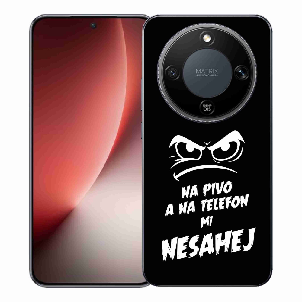 Gél borítás mmCase a Honor Magic 8 Lite 5G számára - sör motívum 2 fekete háttér