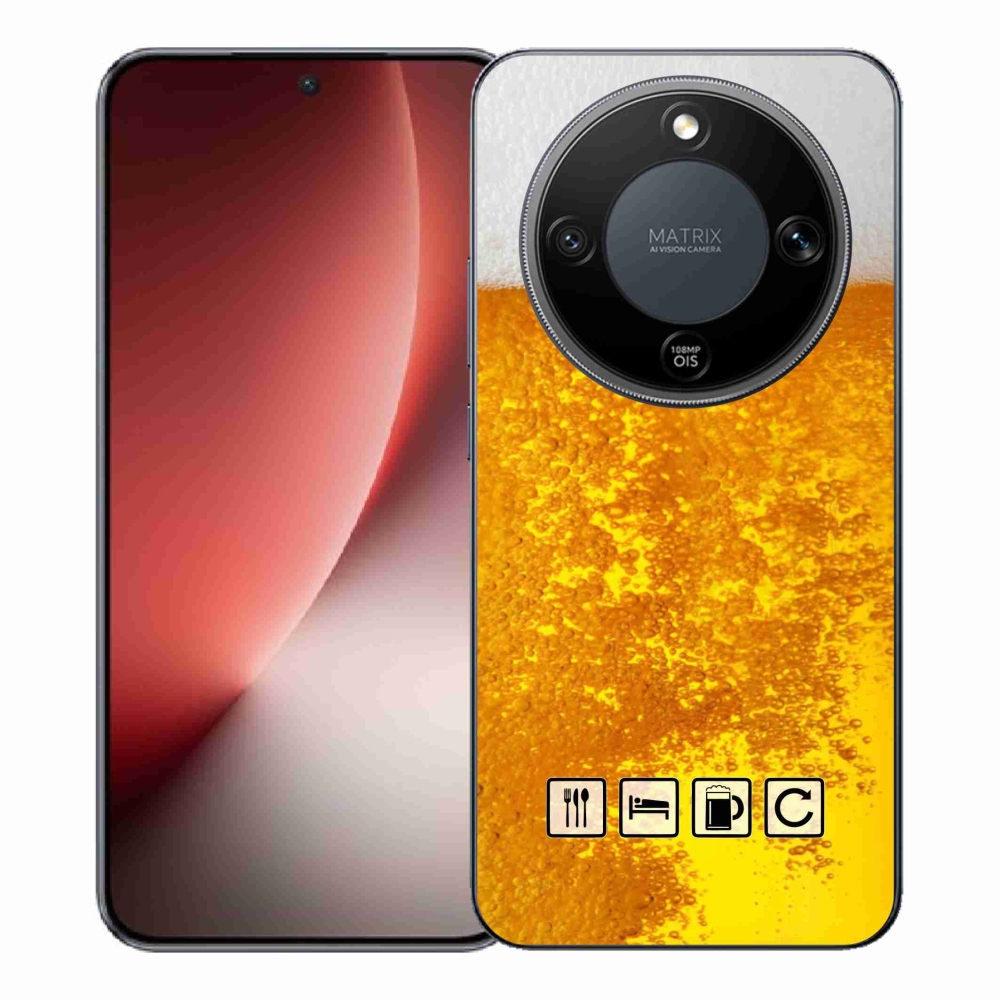 Zselés borítás mmCase a Honor Magic 8 Lite 5G számára - sör motívum 3