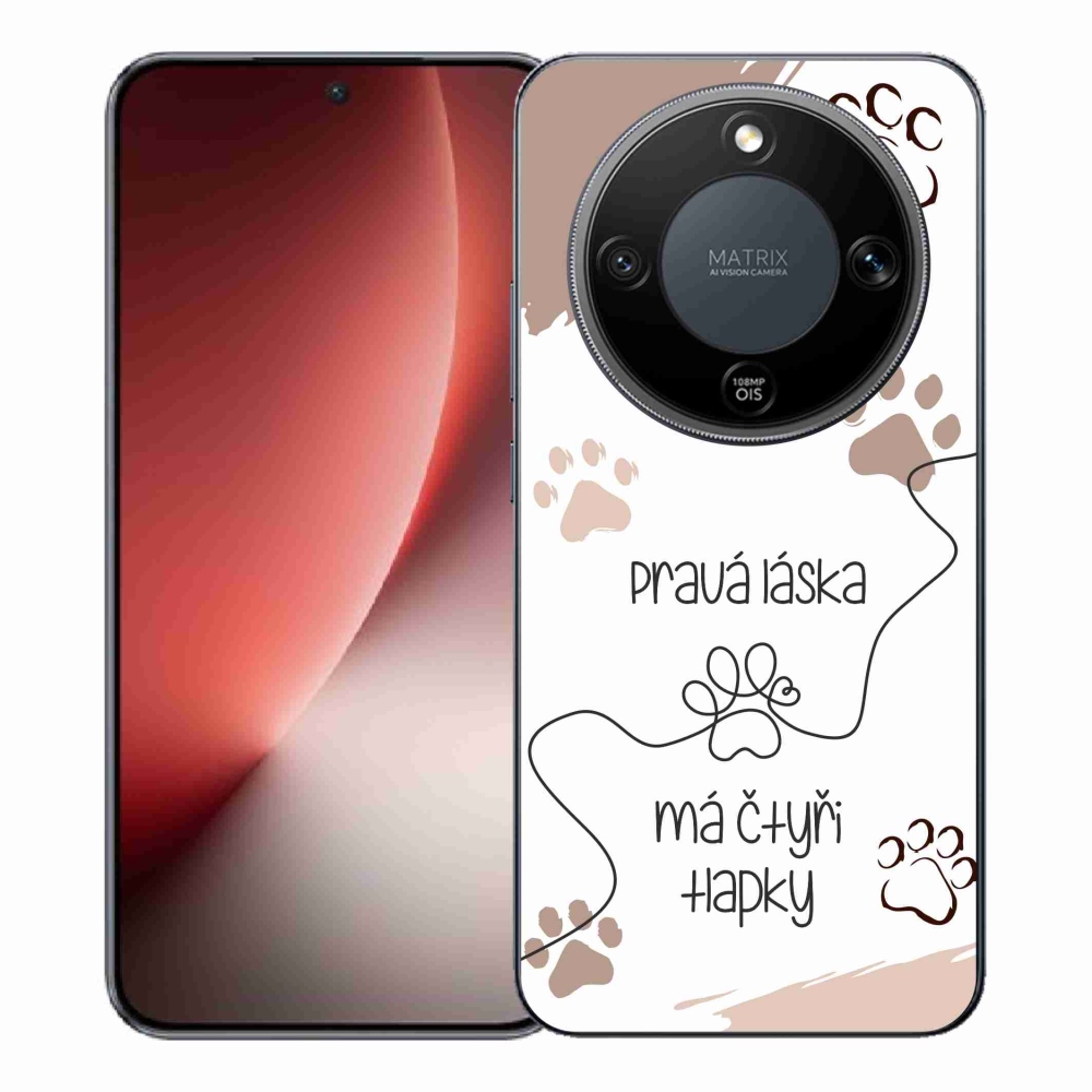 Gél borító mmCase a Honor Magic 8 Lite 5G készülékhez - kutyamotívum 1 fehér háttér