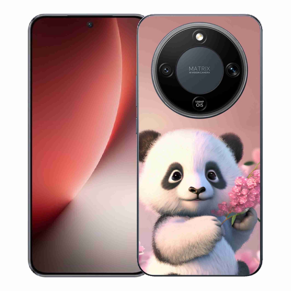 Gél borítás mmCase a Honor Magic 8 Lite 5G számára - aranyos panda