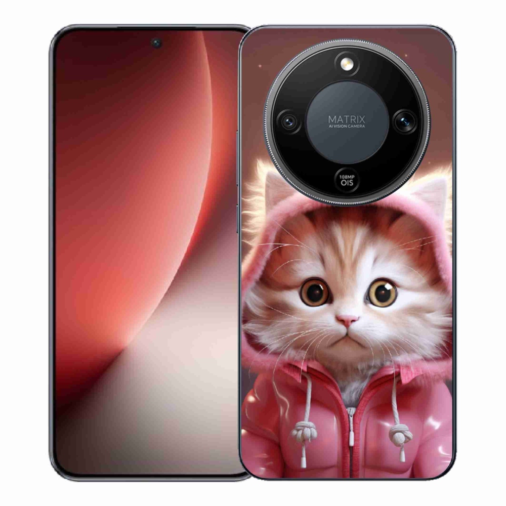 Gél borítás mmCase a Honor Magic 8 Lite 5G számára - aranyos cica 3