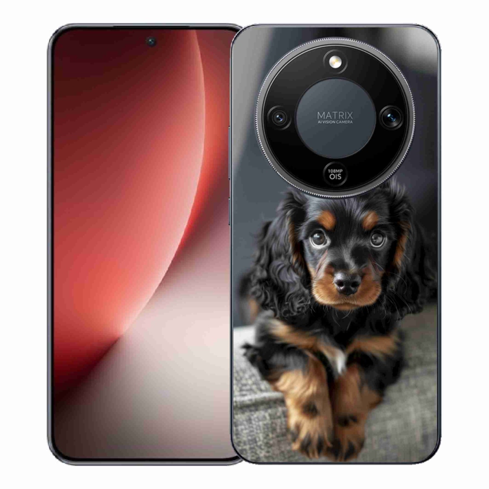 mmCase gél tok az Honor Magic 8 Lite 5G-hez – aranyos, hosszúszőrű tacskó