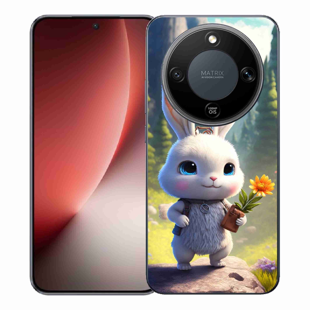 Gél borítás mmCase a Honor Magic 8 Lite 5G számára - aranyos nyuszi