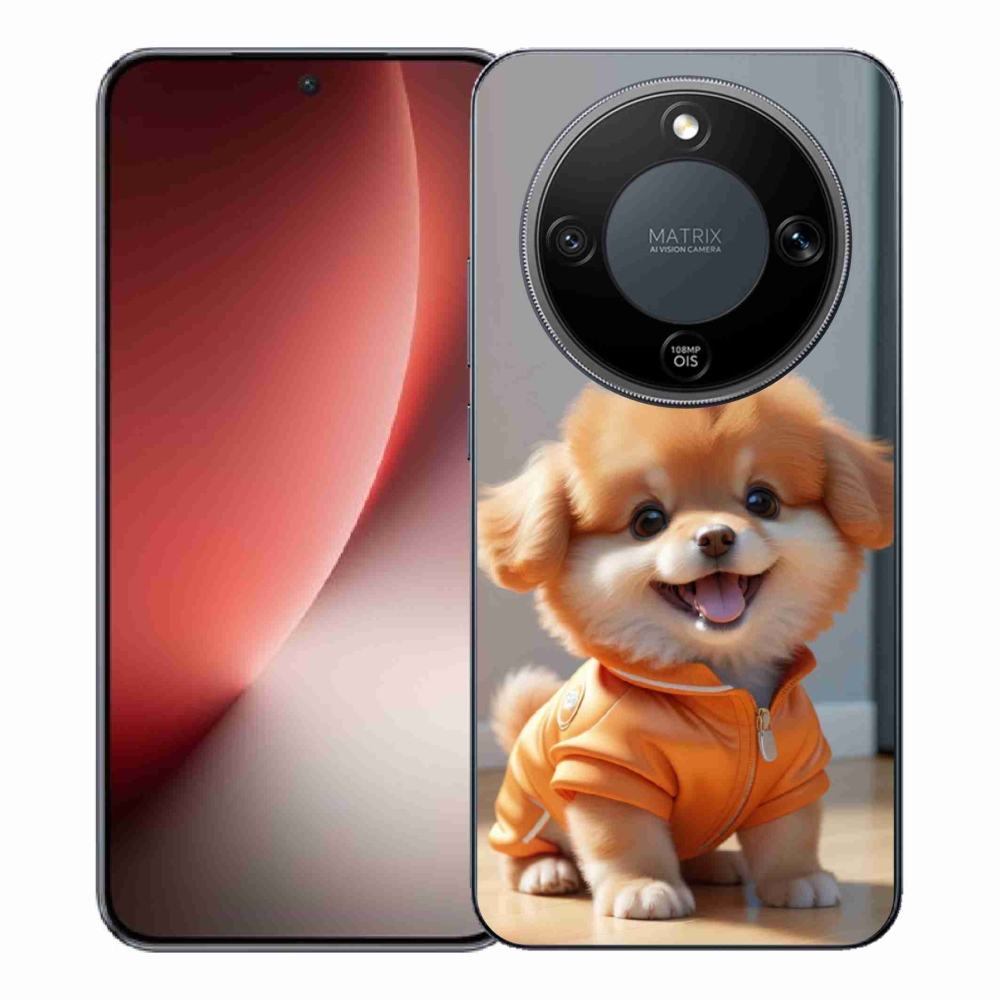 mmCase géltok az Honor Magic 8 Lite 5G-hez – aranyos pomerániai pulóverben