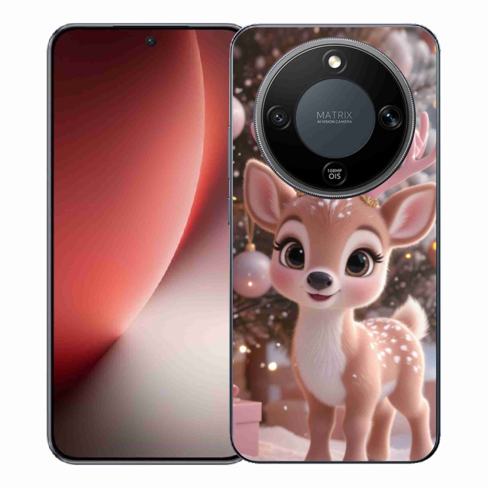 Gél borítás mmCase a Honor Magic 8 Lite 5G számára - aranyos rénszarvas