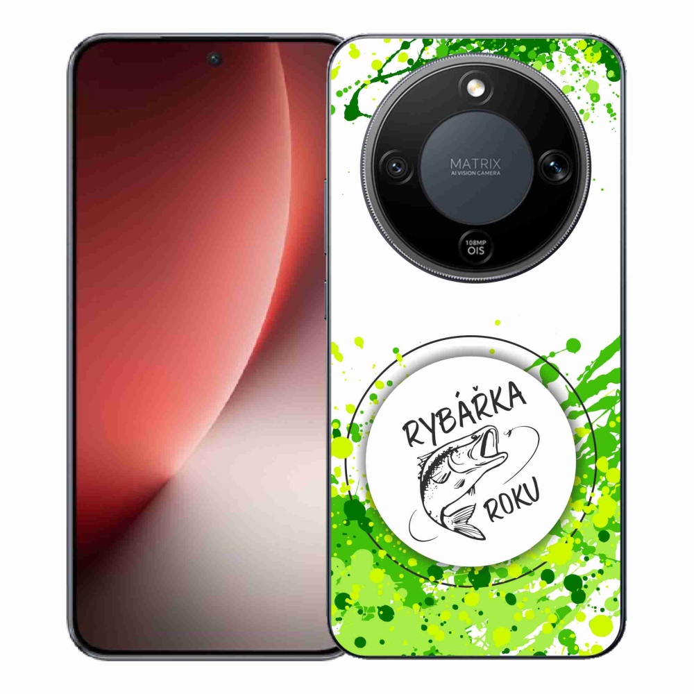 Gél borító mmCase a Honor Magic 8 Lite 5G számára - az év horgásza fehér háttérrel