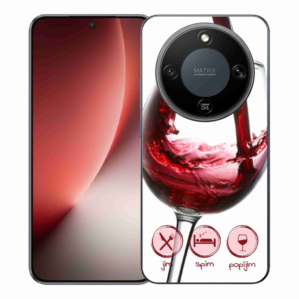 Zselés borítás mmCase a Honor Magic 8 Lite 5G készülékhez - borospohár piros