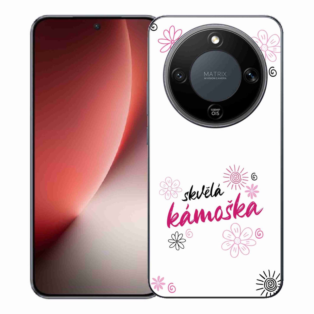 Gél borító mmCase a Honor Magic 8 Lite 5G-n - nagyszerű haver fehér háttérrel