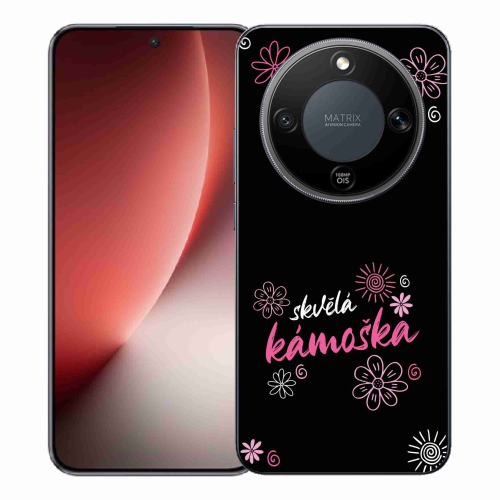 Gél borító mmCase a Honor Magic 8 Lite 5G-n - nagyszerű haver fekete háttérrel