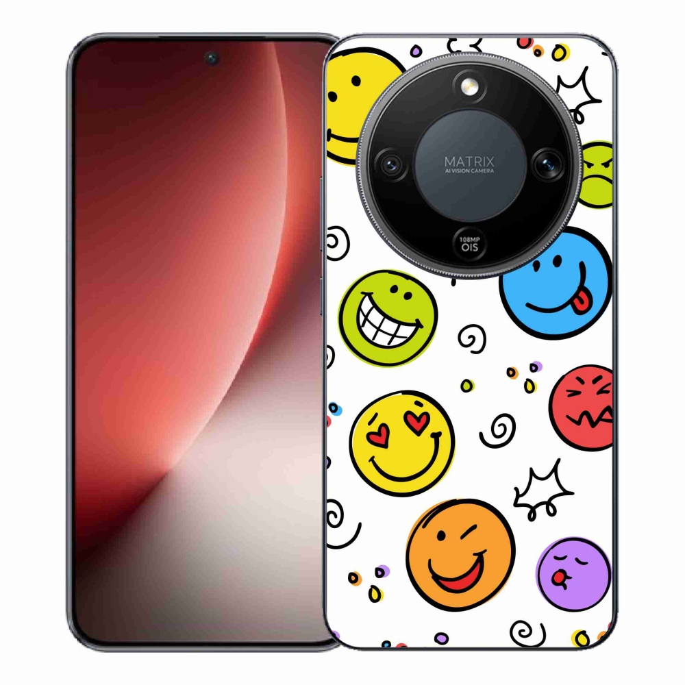 Gél borítás mmCase a Honor Magic 8 Lite 5G számára - smiley-k